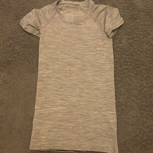 lululemon stripped fitted shirt